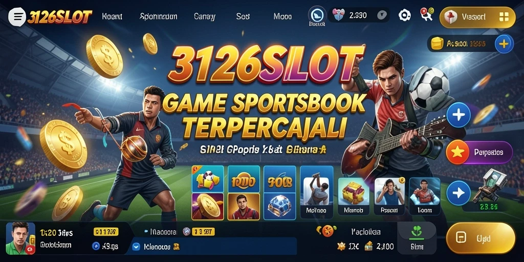 Screenshot utama 3126SLOT menampilkan antarmuka taruhan olahraga yang interaktif.