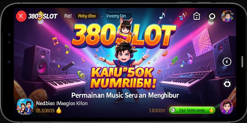 Screenshot gameplay 380SLOT yang menampilkan tantangan musik menarik.