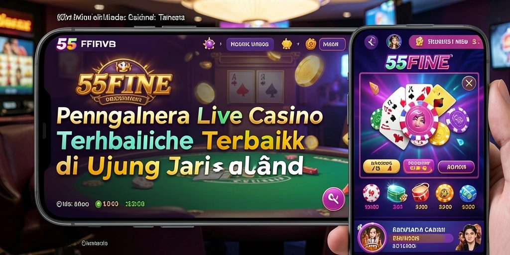Tampilan gameplay Live Casino yang mendebarkan di 55FIVE.
