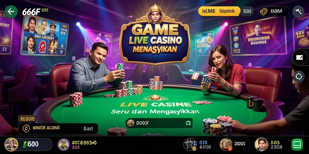 Screenshot gameplay Live Casino yang menarik di 666F.