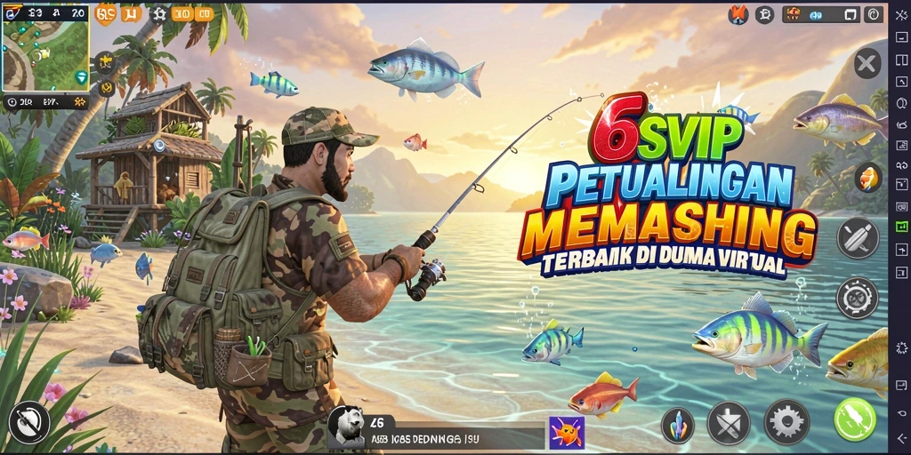 Tampilan screenshot gameplay 6SVIP menunjukkan aksi memancing yang menarik.