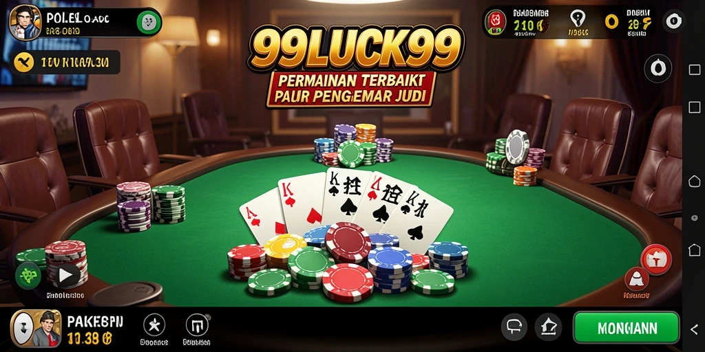 Tampilan gameplay Poker yang menarik di 99LUCK99.