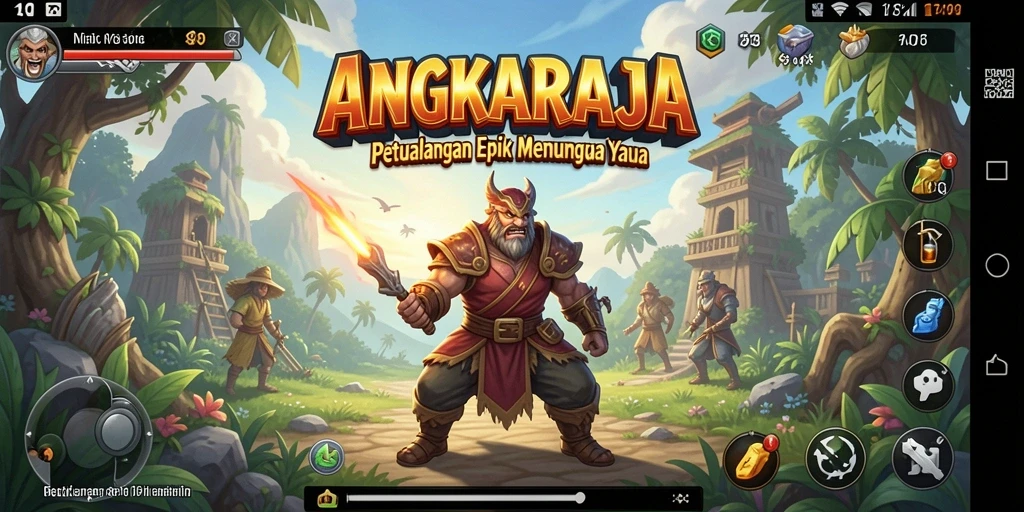Tampilan gameplay ANGKARAJA dengan genre petualangan yang seru.