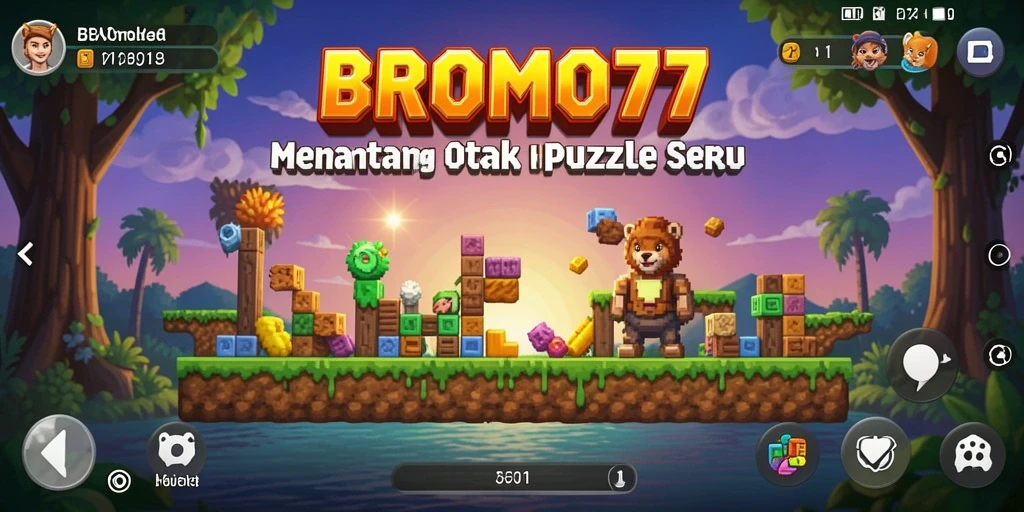 Tampilan menarik dari gameplay Puzzle BROMO77 yang menguji otak.
