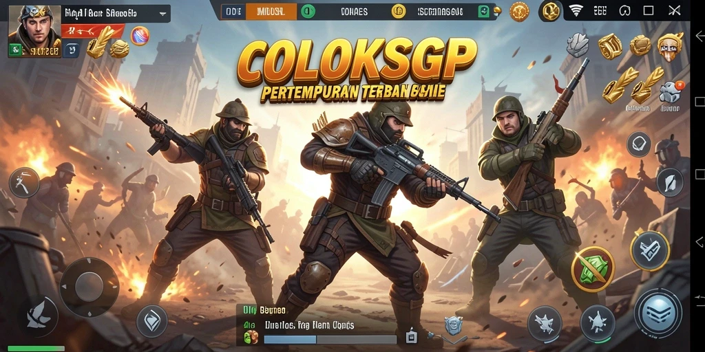 Tangkapan layar menampilkan aksi mendebarkan dalam <strong>COLOKSGP</strong> saat pertempuran Battle Royale.
