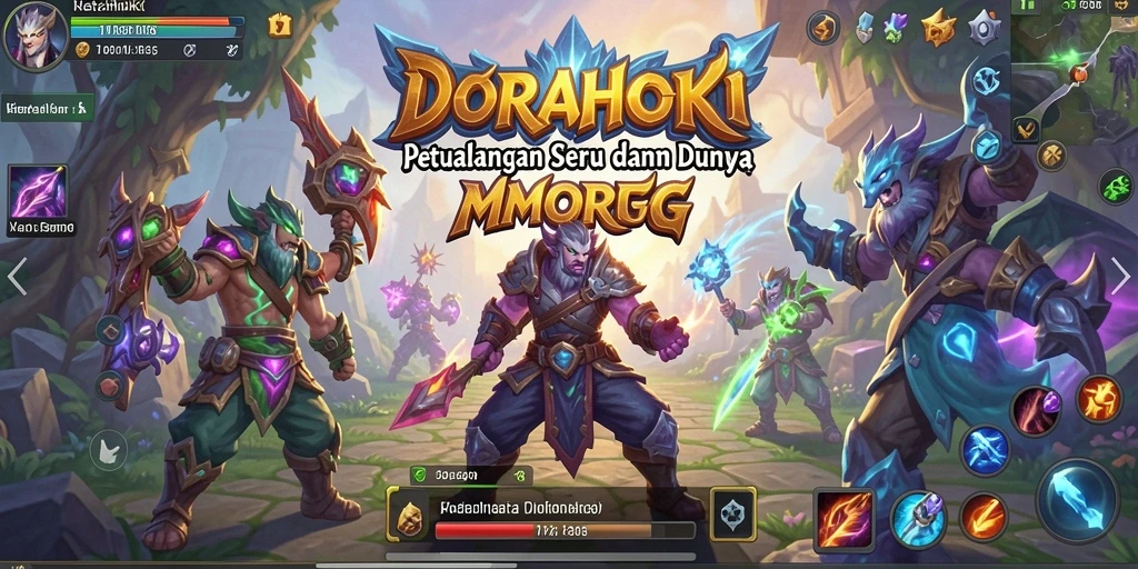 Tampilan gameplay DORAHOKI yang menakjubkan dalam aksi MMORPG.
