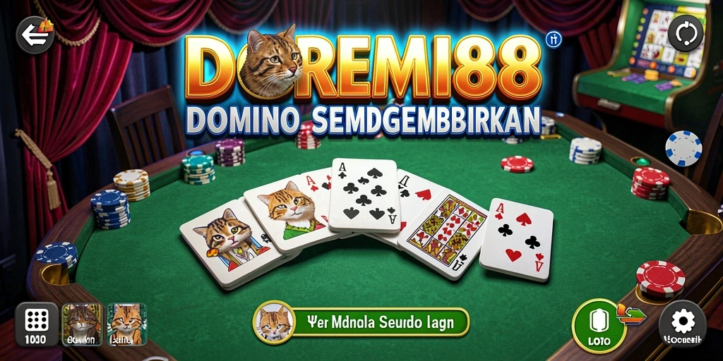 Tampilan gameplay Domino yang seru dan menantang di DOREMI88.