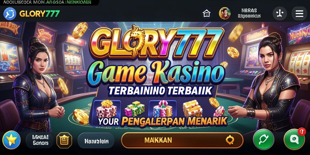 Tampilan gameplay seru dari GLORY777 dalam aksi Kasino.