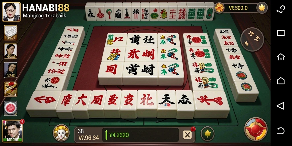 Tampilan menarik gameplay Mahjong di HANABI88.