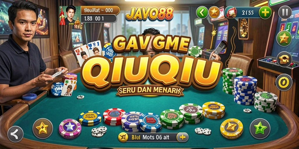 Tampilan gameplay seru dari game QiuQiu JAVO88.