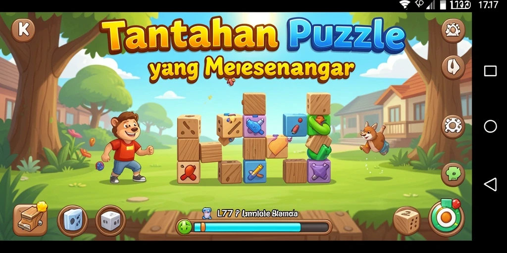 Tampilan gameplay L777 dengan berbagai teka-teki yang menantang.