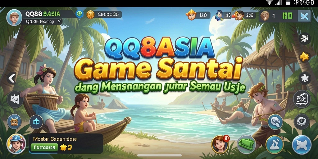 Screenshot gameplay menarik dari QQ88ASIA dengan berbagai mini-game.