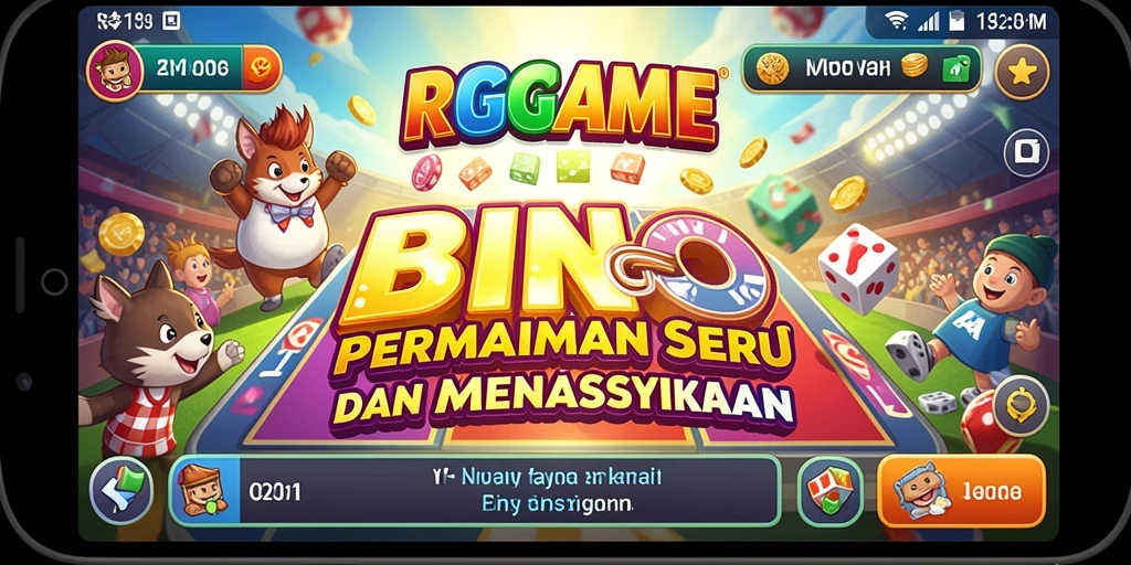 Tampilan gameplay RPGAME dengan suasana Bingo yang menggembirakan.