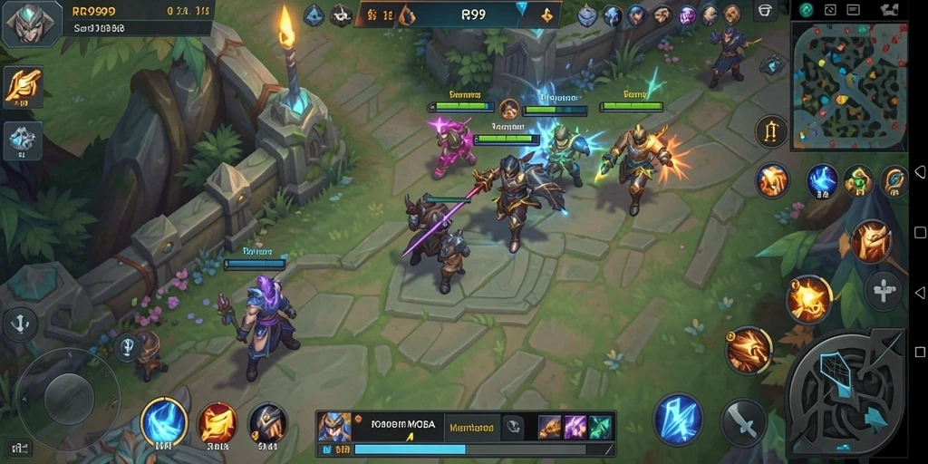 Screenshot gameplay RR999 yang menunjukkan aksi pertempuran langsung.