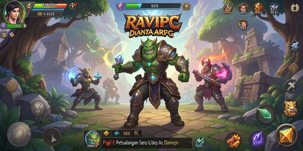 Tangkapan layar menunjukkan gameplay menakjubkan di dunia ARPG.