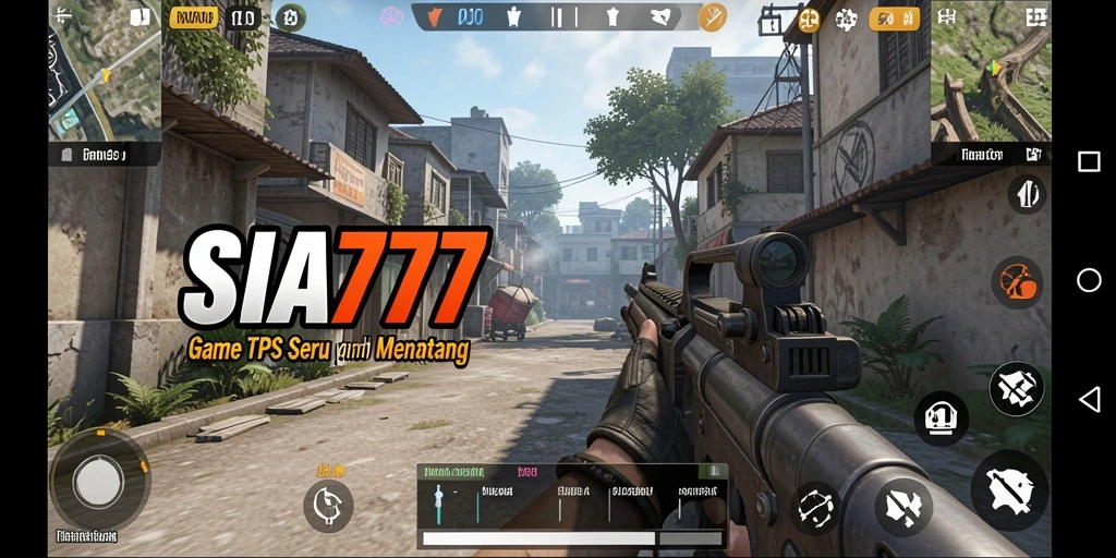 Screenshot SIA777 menampilkan aksi tembak-menembak yang intens.