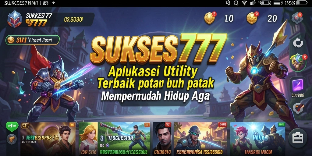 Tampilan utama SUKSES777 menunjukkan berbagai fitur berguna untuk pengguna.