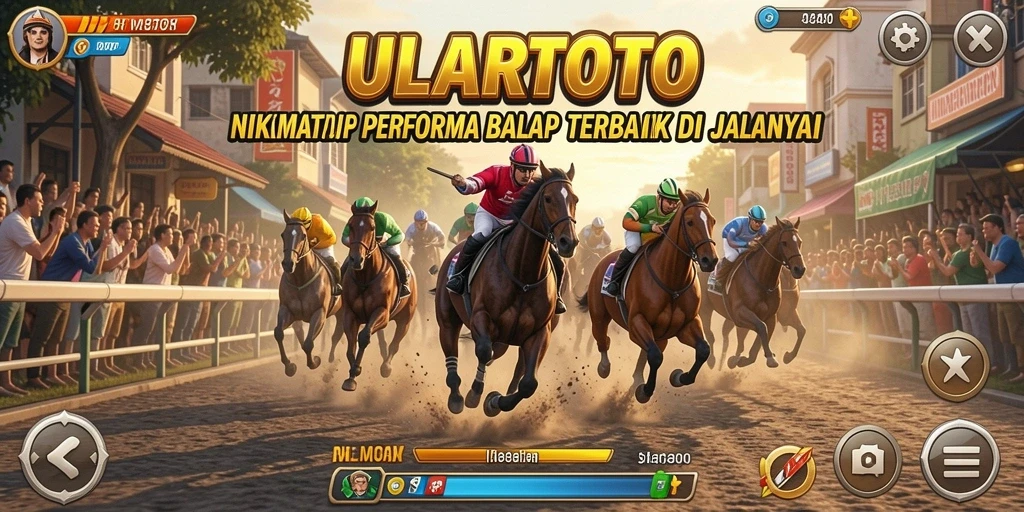 Gameplay ULARTOTO yang seru dan mendebarkan saat balapan.