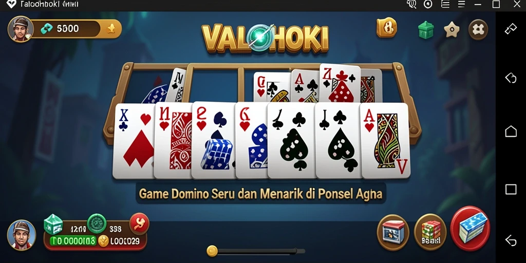 Tampilan gameplay domino yang menarik dan seru.
