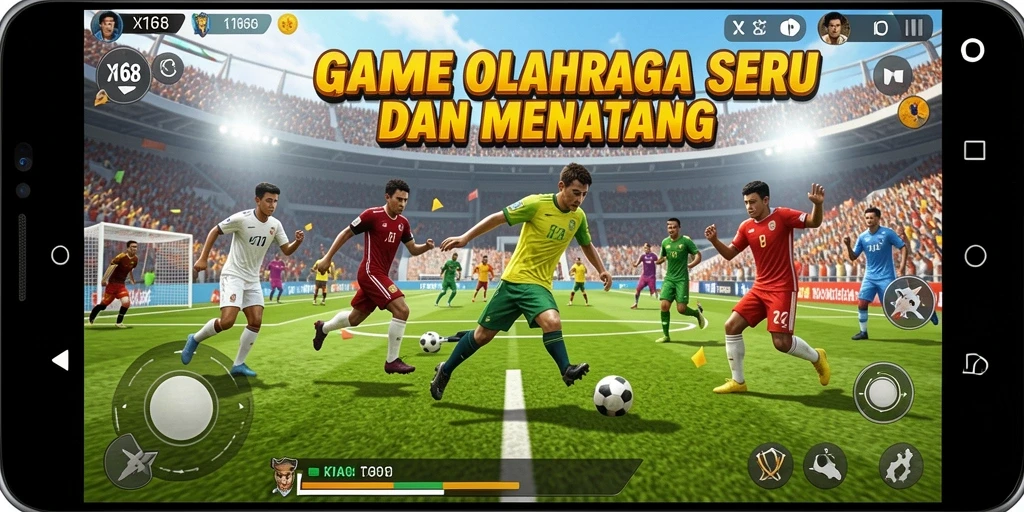 Tampilan permainan X168 dengan aksi olahraga yang mendebarkan.